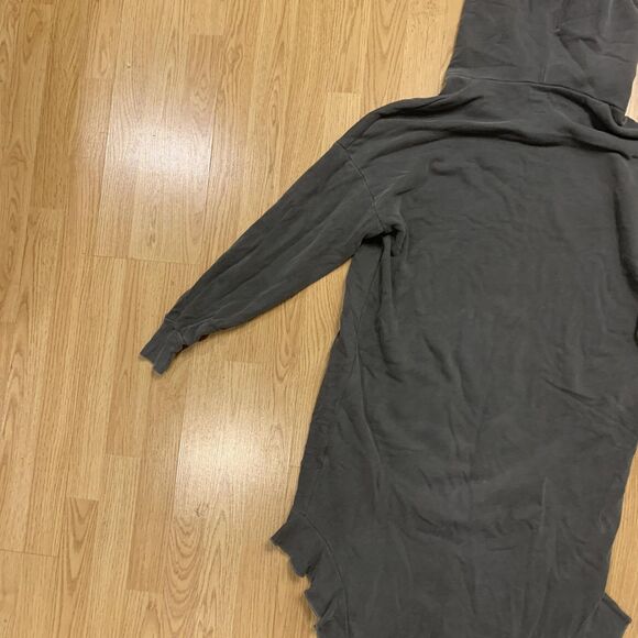 NSF Sweater Dress Womens Small Gray Hooded Asymmetrical Hem French Terry BOHO - Picture 14 of 16